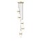 Z-Lite Cayden Chandelier, 5-Light, 12 In.W x 16.75 In.H, Modern Gold/Clear + Etched Opal 1946P-5R-MGLD - alternate 2